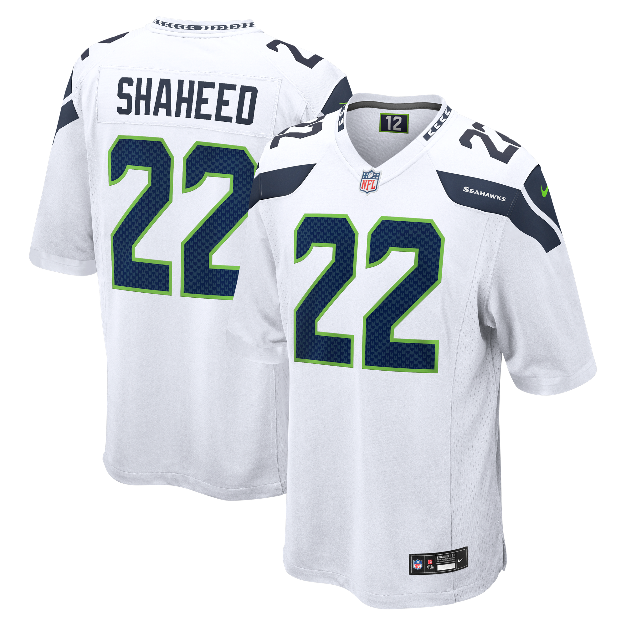 Maglia da trasferta Nike dei Seattle Seahawks - Bianca - Rashid Shaheed - Uomo