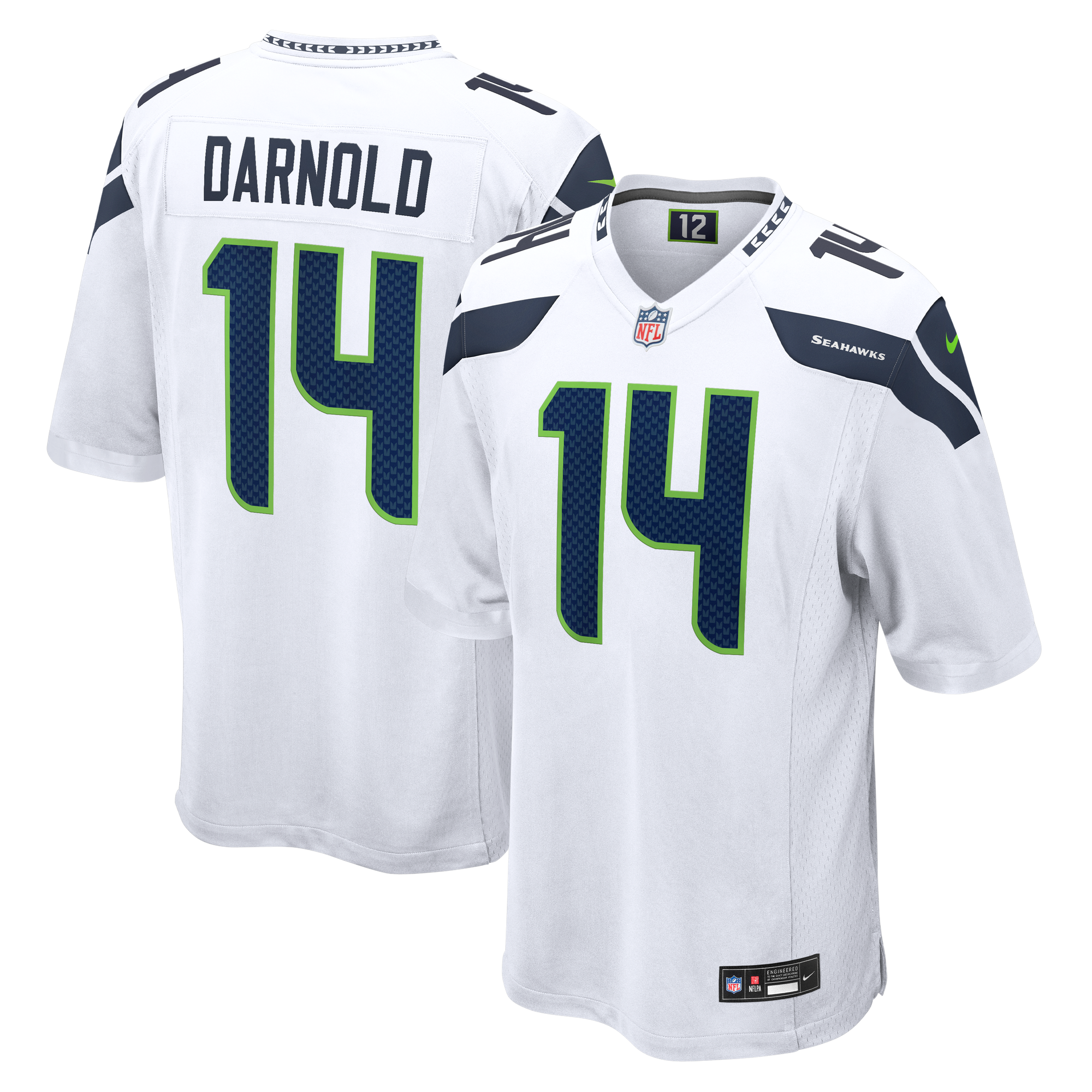 Maglia da trasferta Nike dei Seattle Seahawks - Bianca - Sam Darnold - Uomo
