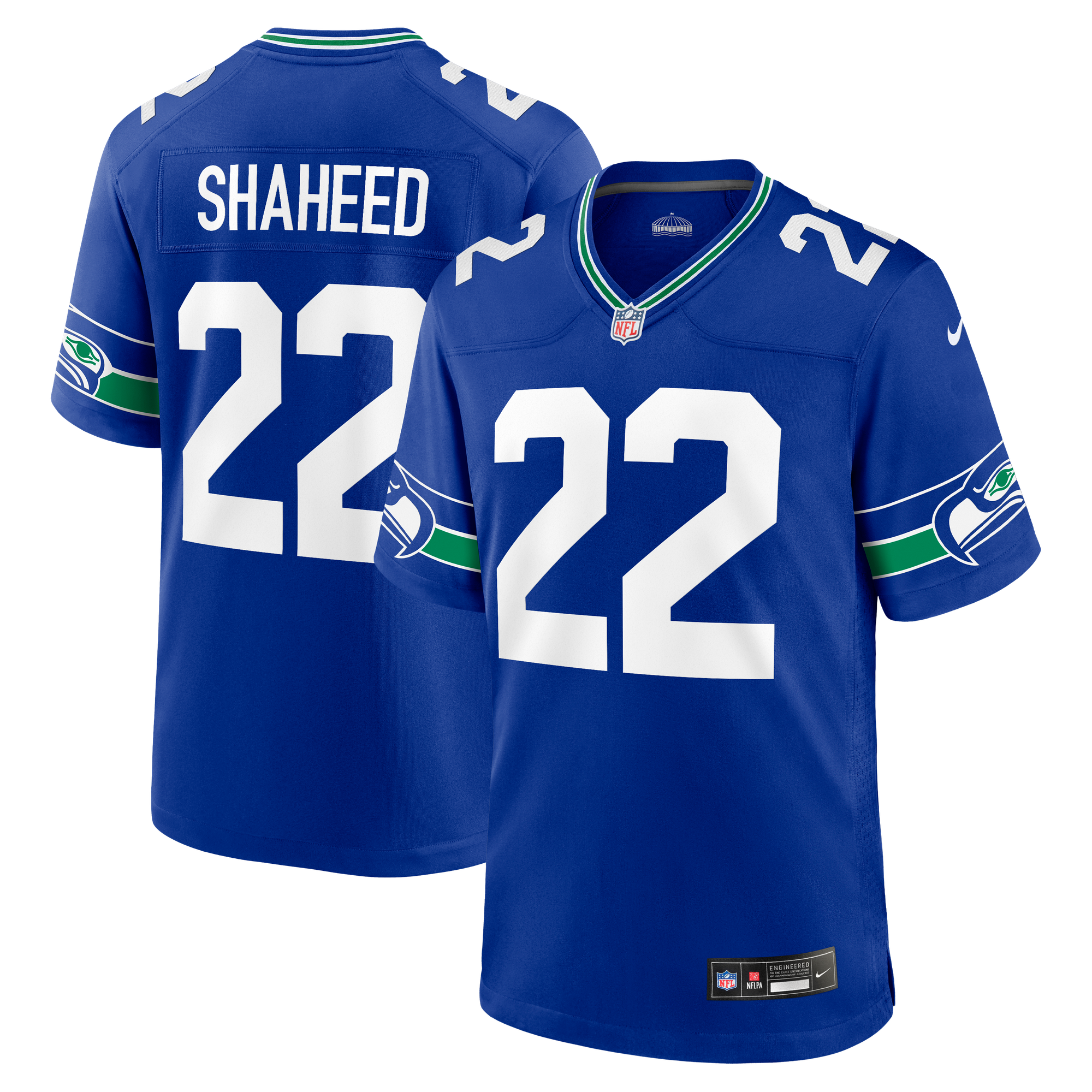 Maglia da gioco alternativa Nike dei Seattle Seahawks - Blu royal - Rashid Shaheed - Uomo