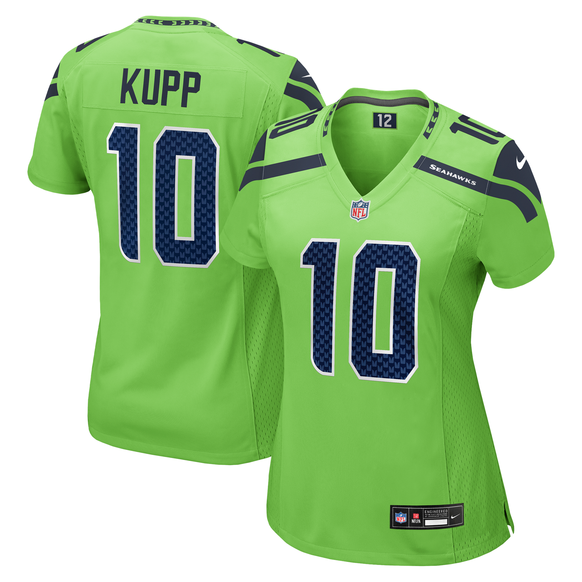 Maglia da gioco alternativa secondaria dei Seattle Seahawks Nike - Verde neon - Cooper Kupp - Donna