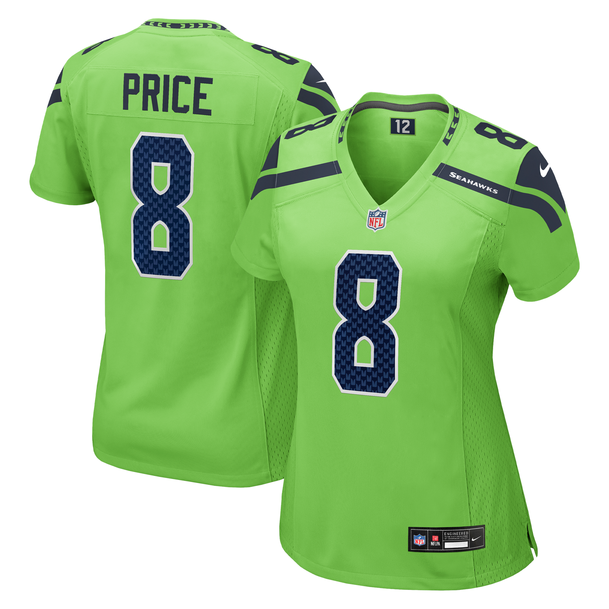 Maglia da gioco alternativa secondaria dei Seattle Seahawks Nike - Verde neon - Jadarian Price - Donna