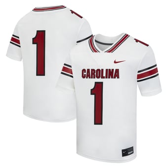 Youth Nike #1 White South Carolina Gamecocks Road Replica Football Jersey