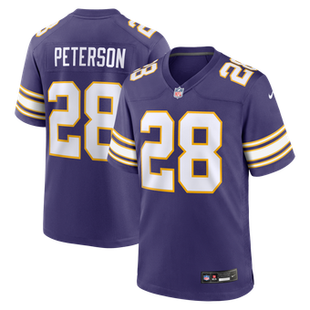 Men's Nike Adrian Peterson Purple Minnesota Vikings Alternate 2 Classic Retired Game Jersey