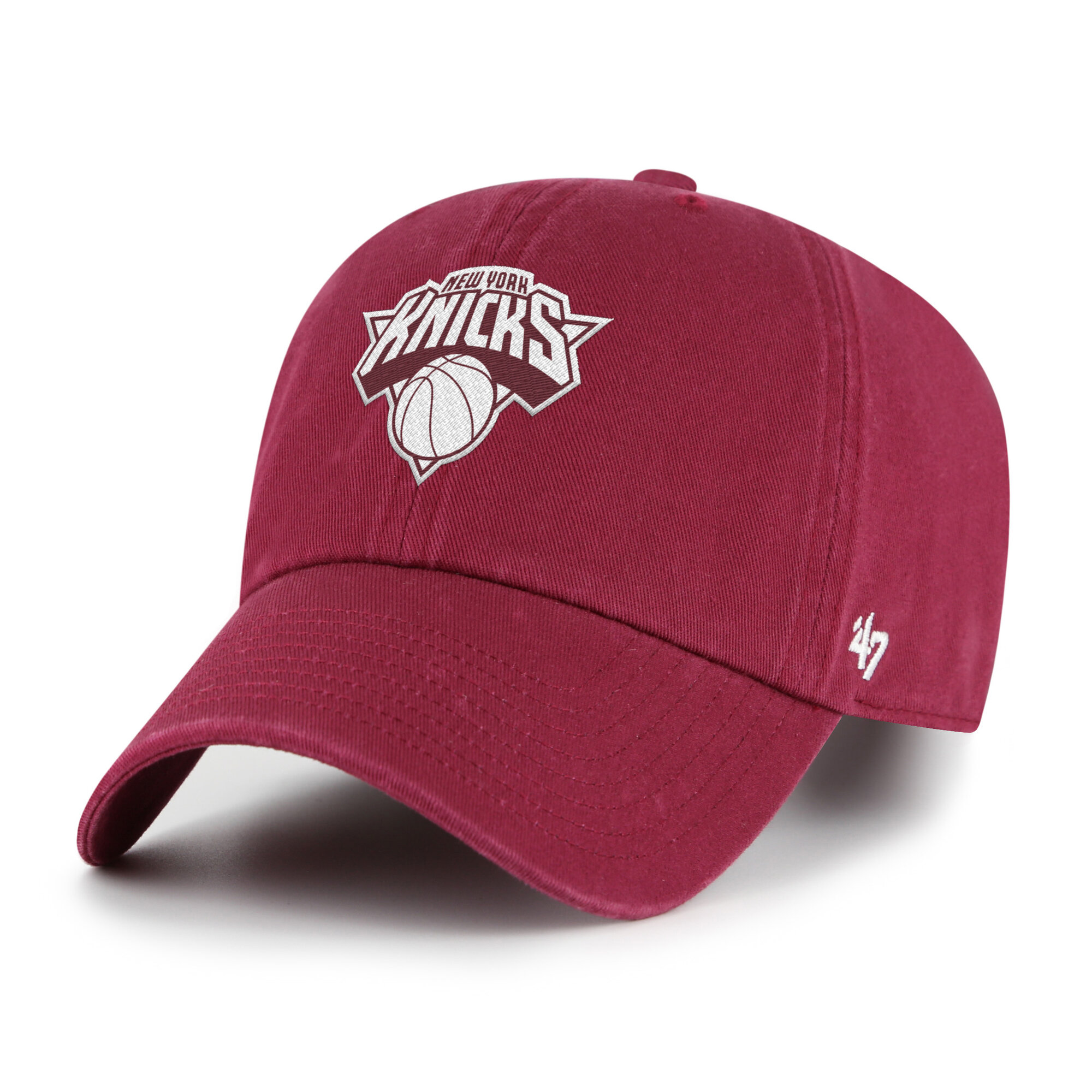 '47 Brand Men's and Women's Cardinal New York Knicks Color Pack Clean Up Adjustable Hat - Cardinal