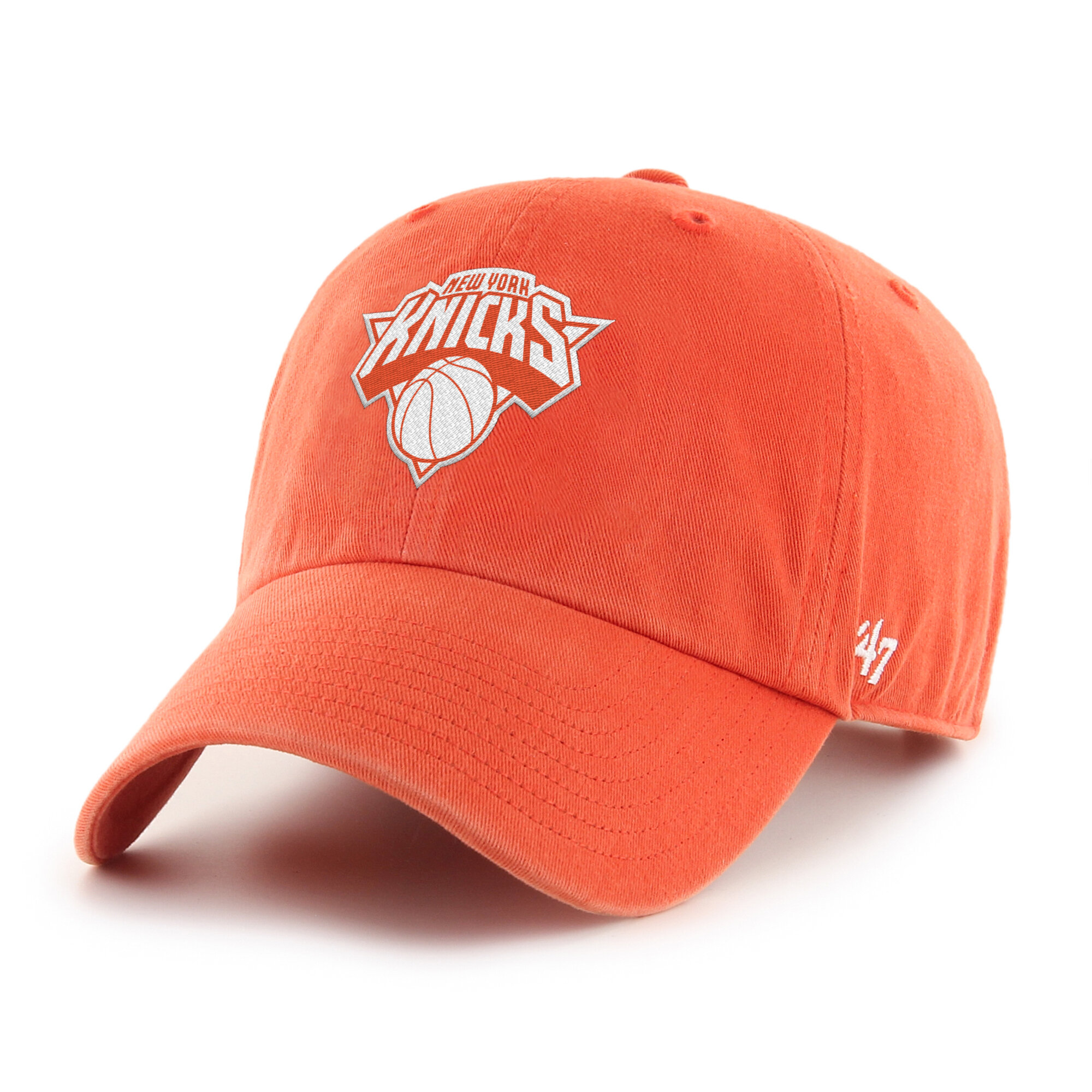 '47 Brand Men's and Women's Orange New York Knicks Color Pack Clean Up Adjustable Hat - Orange
