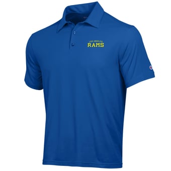 Men's Champion Royal Los Angeles Rams Athletic Polo