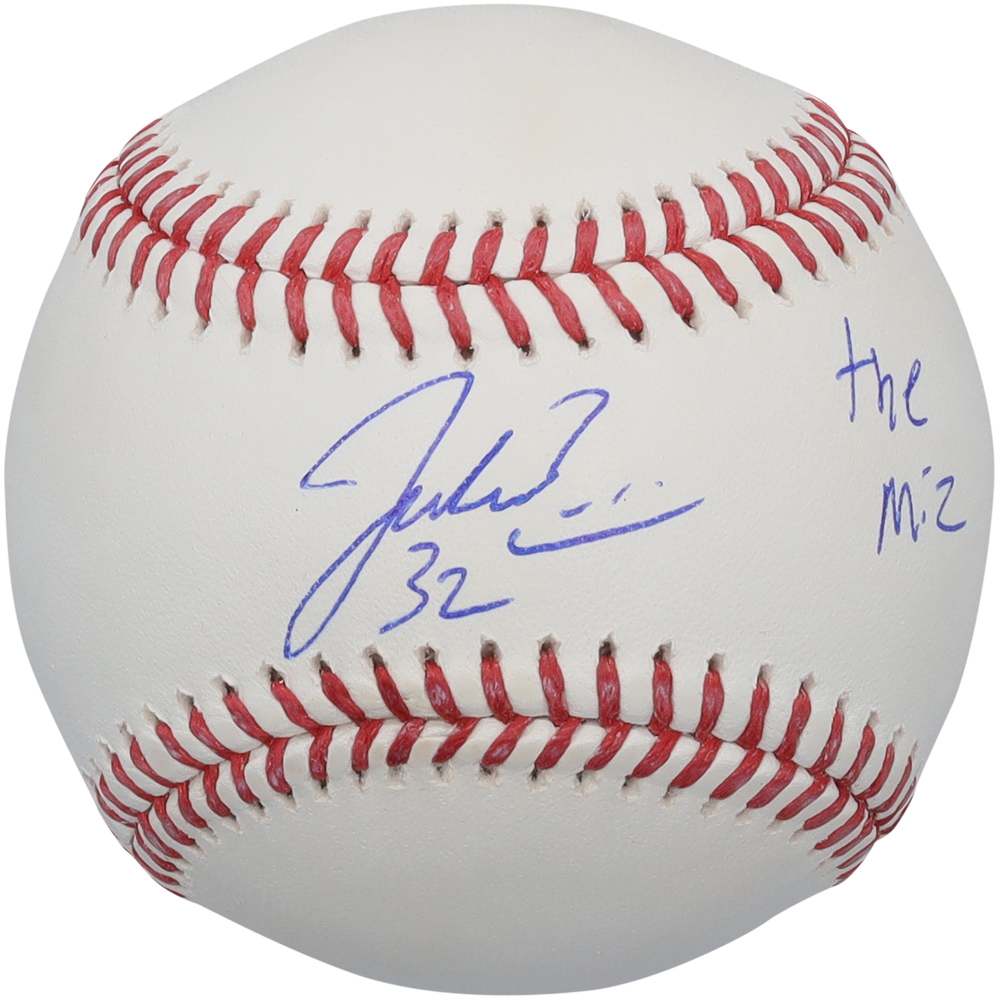 Palla da baseball autografata da Jacob Misiorowski dei Milwaukee Brewers con la dedica "The Miz".