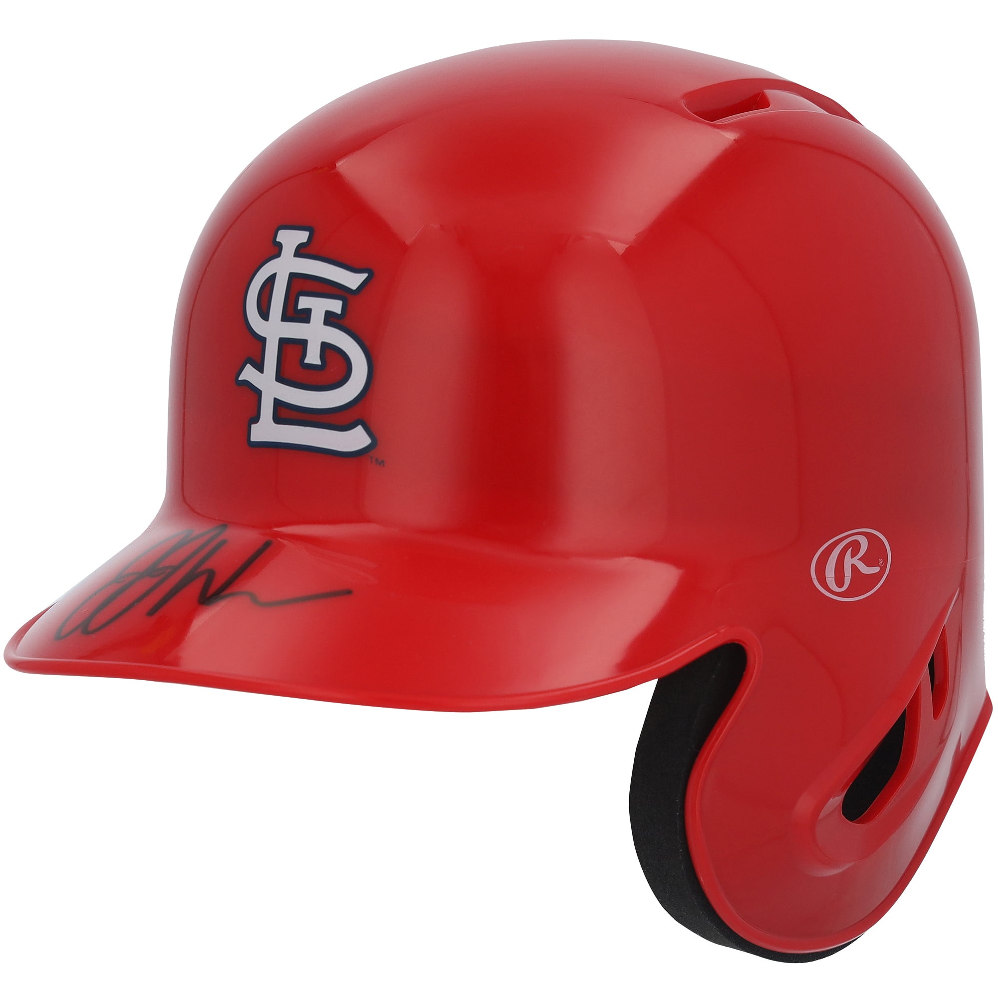 Mini casco da battitore autografato da JJ Wetherholt dei St. Louis Cardinals.