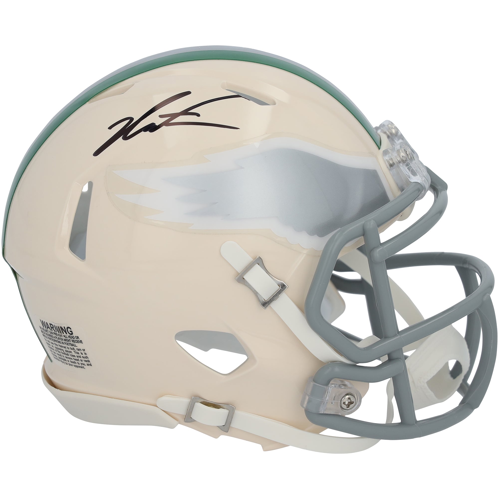 Casco mini Riddell Retro Speed ​​autografato da Jalen Carter dei Philadelphia Eagles