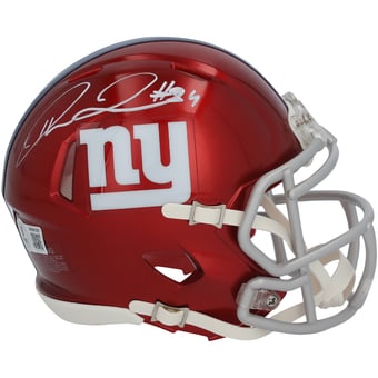 Theo Johnson New York Giants Autographed Riddell Flash Speed Mini Helmet