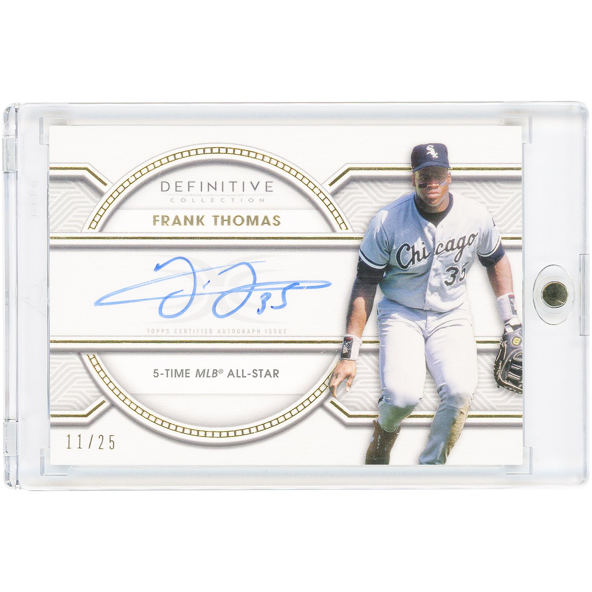 Tarjeta autografiada de Frank Thomas de los Chicago White Sox, Topps Definitive 2022 #LAC-FT # 11