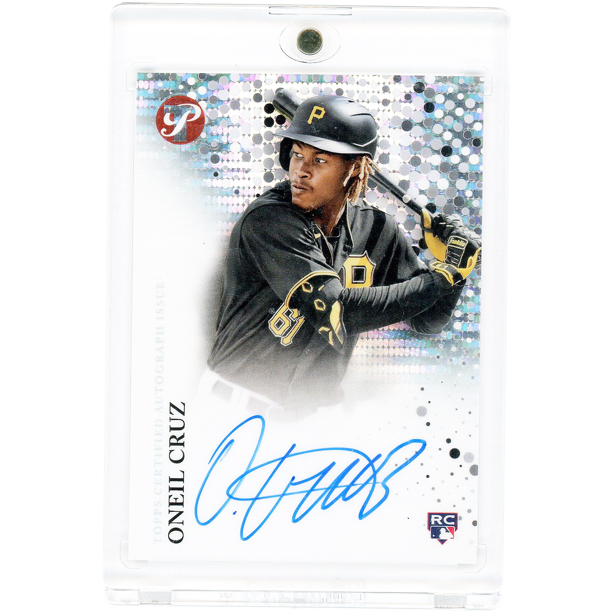 Tarjeta de novato autografiada de Oneil Cruz de los Pittsburgh Pirates, Topps Pristine 2022 #PA-ONC #26/99