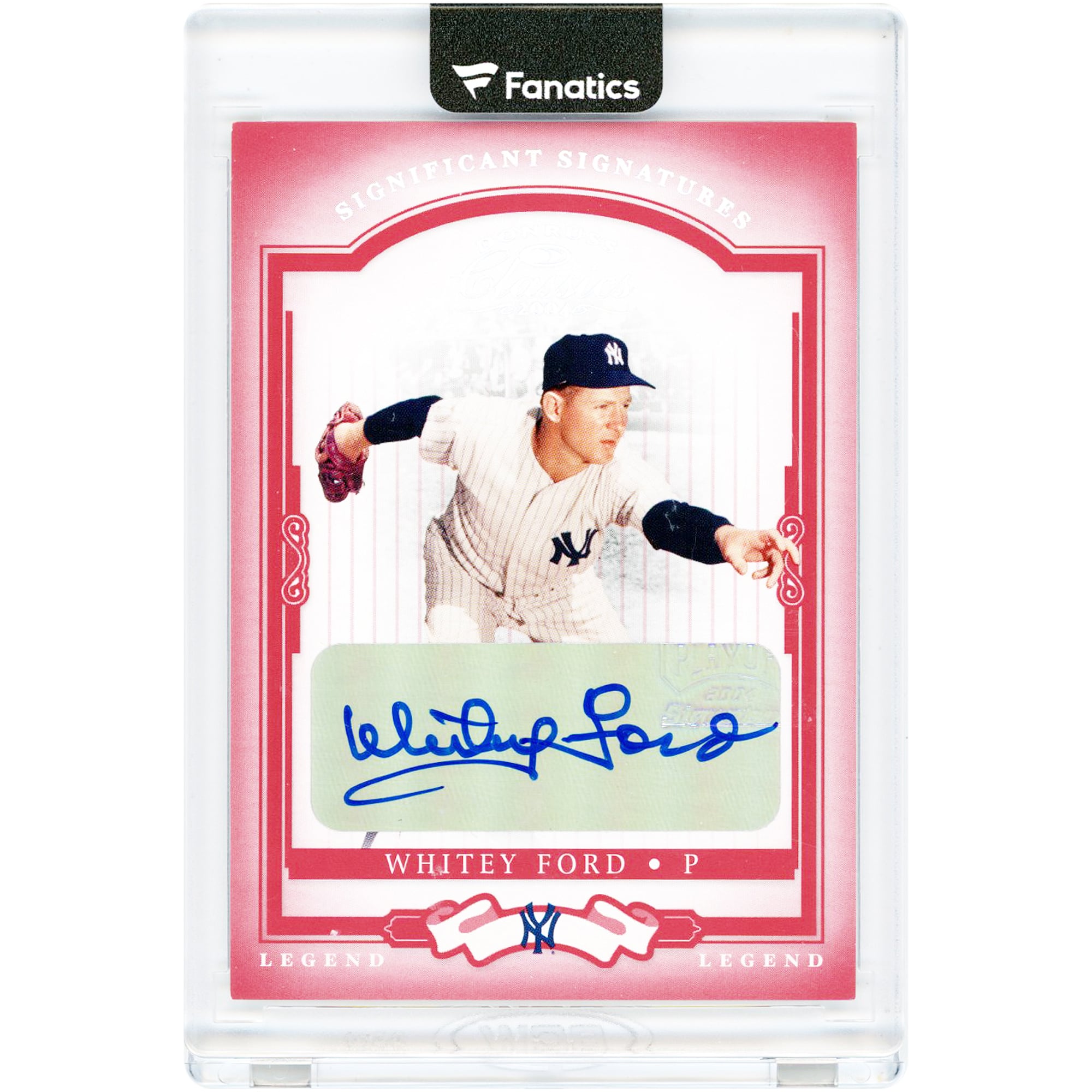 Whitey Ford New York Yankees Autographed 2004 Donruss Classic Significant Signatures #153 #34/50 Card. rookie card picture