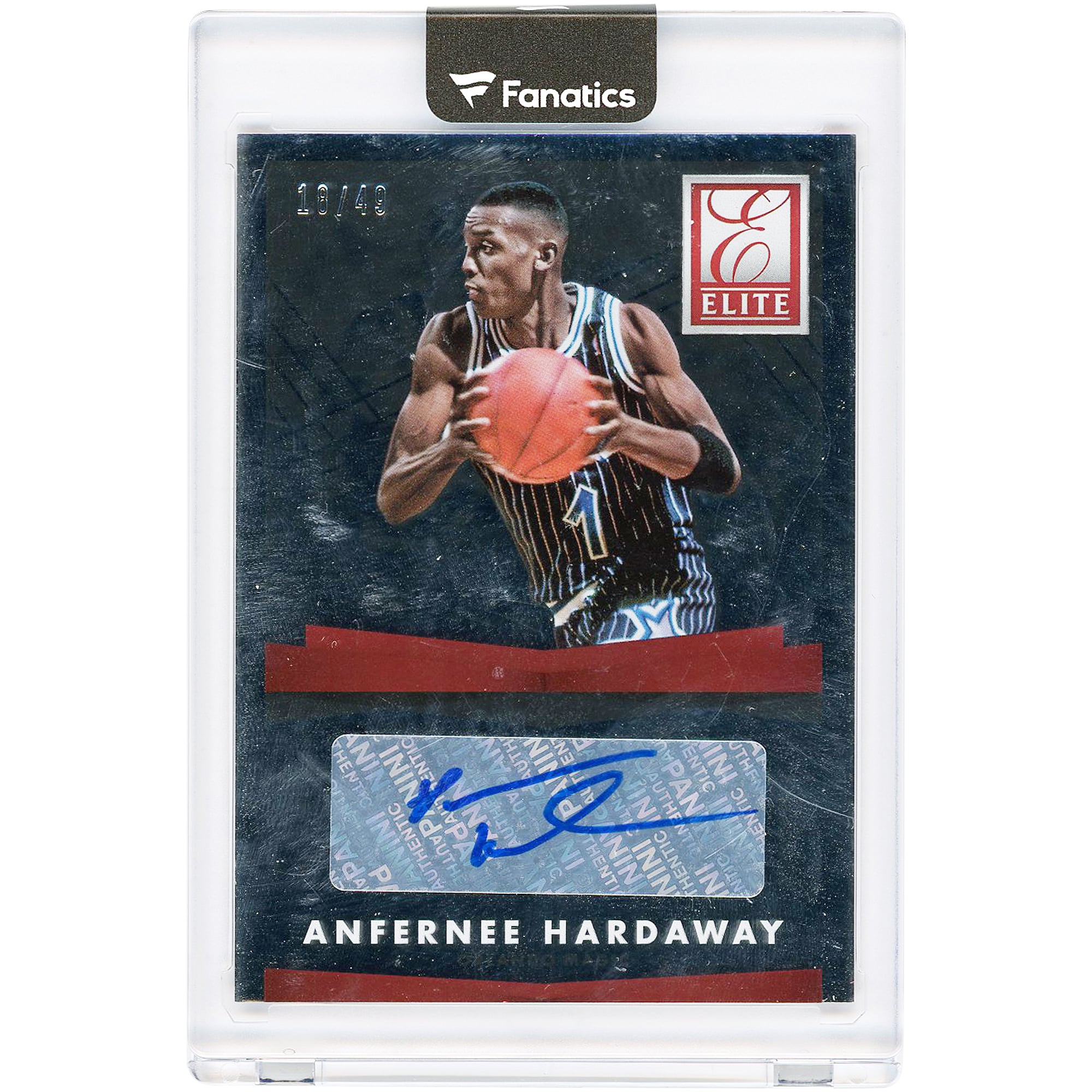 Penny Hardaway Orlando Magic Autographed 2015-16 Panini Donruss Elite Silver #ES-AH #18/49 Card. rookie card picture