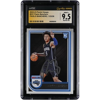 Paolo Banchero Orlando Magic Autographed 2022-23 Panini Hoops #231 CGC Authenticated 9.5/10 Rookie Card