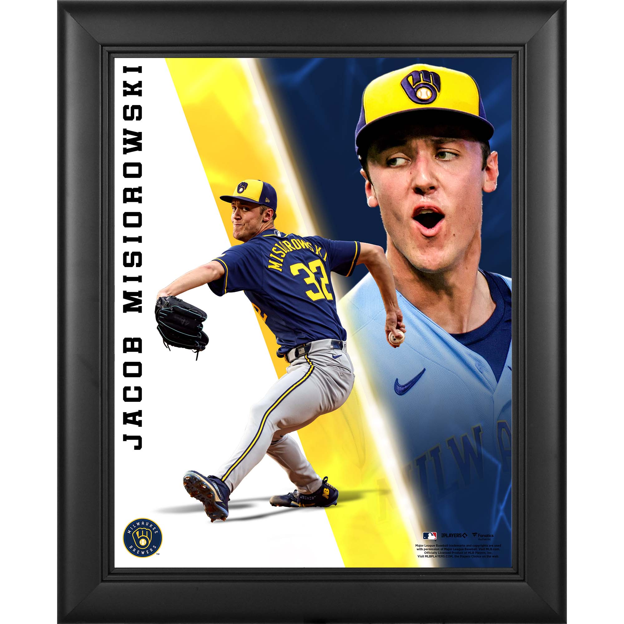 Jacob Misiorowski Milwaukee Brewers Framed 13" x 16" Radiance Collage
