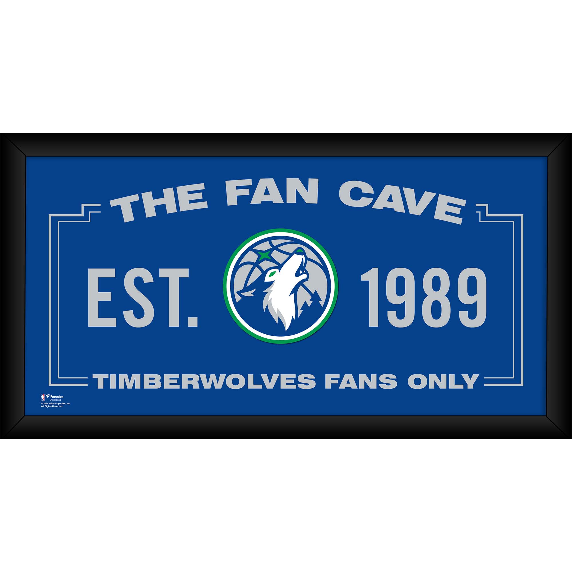 Minnesota Timberwolves Framed 10" x 20" Fan Cave Collage