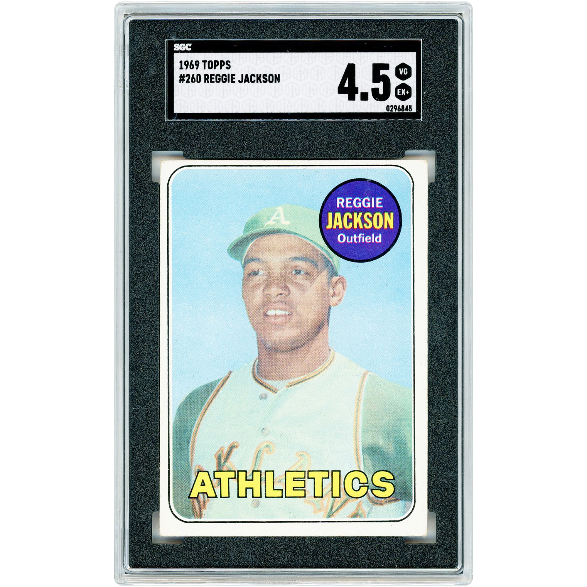 Reggie Jackson Athletics 1969 Topps #260 SGC Authenticated 4.5 Rookie Card