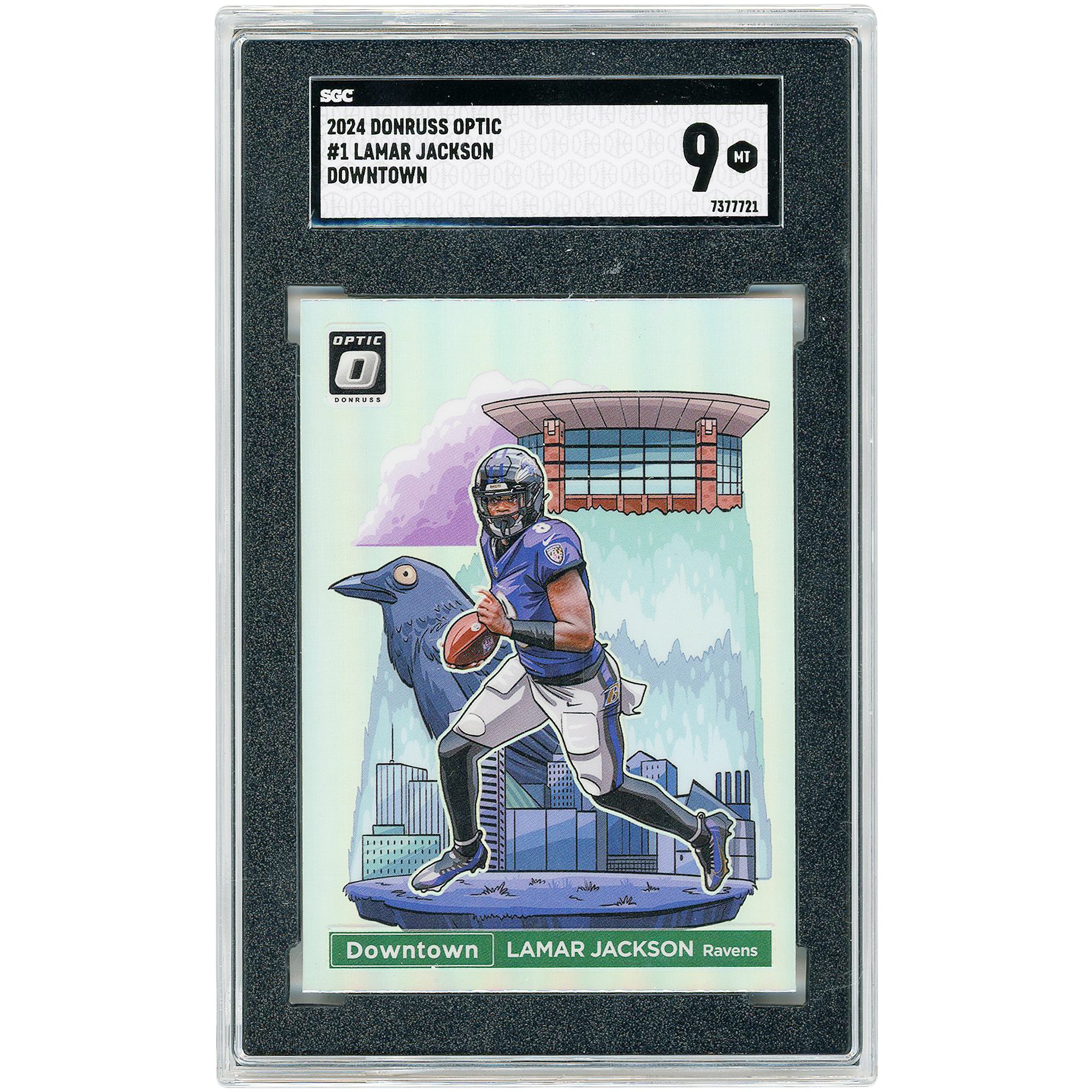 V106832 RAV Lamar Jackson Baltimore Ravens 2024 Panini Donruss Optic Downtown Case Hit #1 SGC Authenticated 9 Card 8 Lamar Jackson UNS PAA TRADING CARDS 46203 COLTRC CC01FB4395 #2