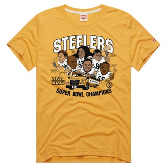Unisex Homage  Gold Pittsburgh Steelers Super Bowl T-Shirt