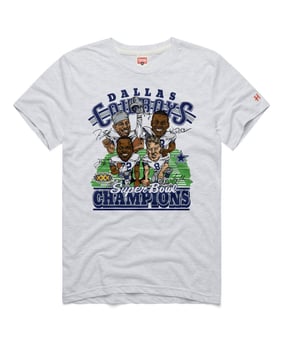 Unisex Homage  Ash Dallas Cowboys Super Bowl T-Shirt