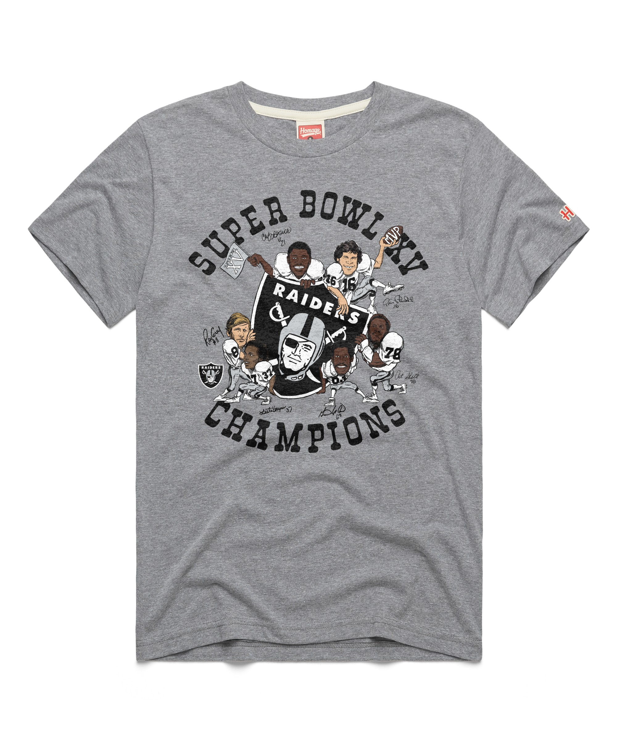 Unisex Homage Gray Oakland Raiders Super Bowl T-Shirt