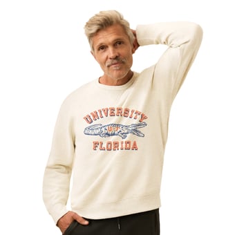 Men's FAHERTY Tan Florida Gators High Standard Fleece Sweatshirt