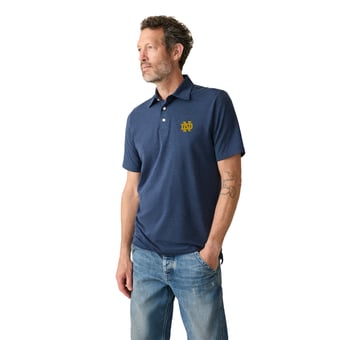 Men's FAHERTY Navy Notre Dame Fighting Irish Movement Polo