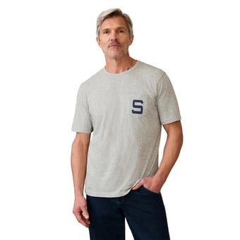 Men's FAHERTY Heather Gray Penn State Nittany Lions Sunwashed Pocket T-Shirt