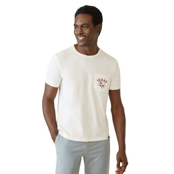 Men's FAHERTY White Texas A&M Aggies Sunwashed Pocket T-Shirt