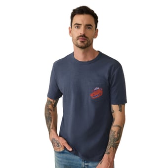 Men's FAHERTY Navy Florida Gators Sunwashed Pocket T-Shirt
