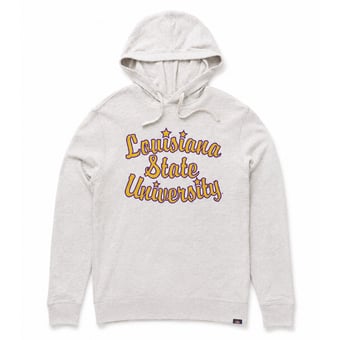 Men's FAHERTY Heather Gray LSU Tigers Sunwashed Slub Hoodie