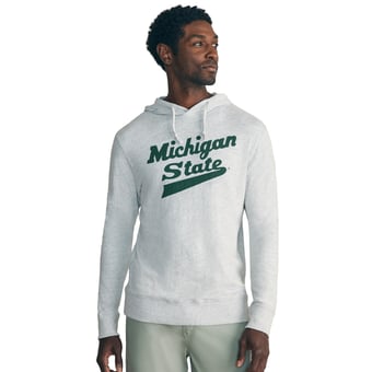 Men's FAHERTY Heather Gray Michigan State Spartans Sunwashed Slub Hoodie