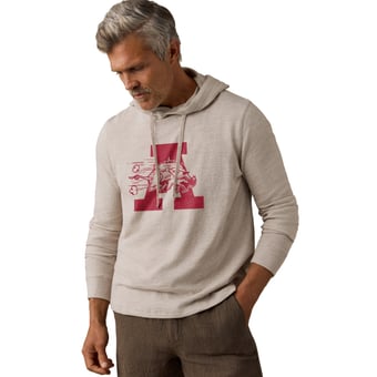 Men's FAHERTY Beige Arkansas Razorbacks Sunwashed Slub Hoodie