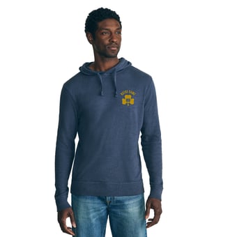 Men's FAHERTY Navy Notre Dame Fighting Irish Sunwashed Slub Hoodie