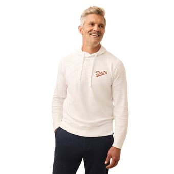 Men's FAHERTY White Texas Longhorns Sunwashed Slub Hoodie