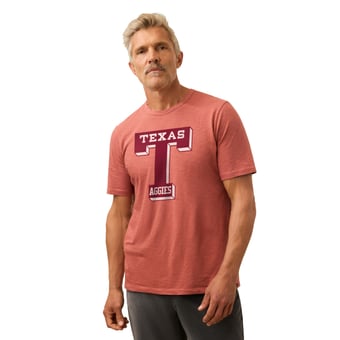 Men's FAHERTY Coral Texas A&M Aggies Sunwashed T-Shirt