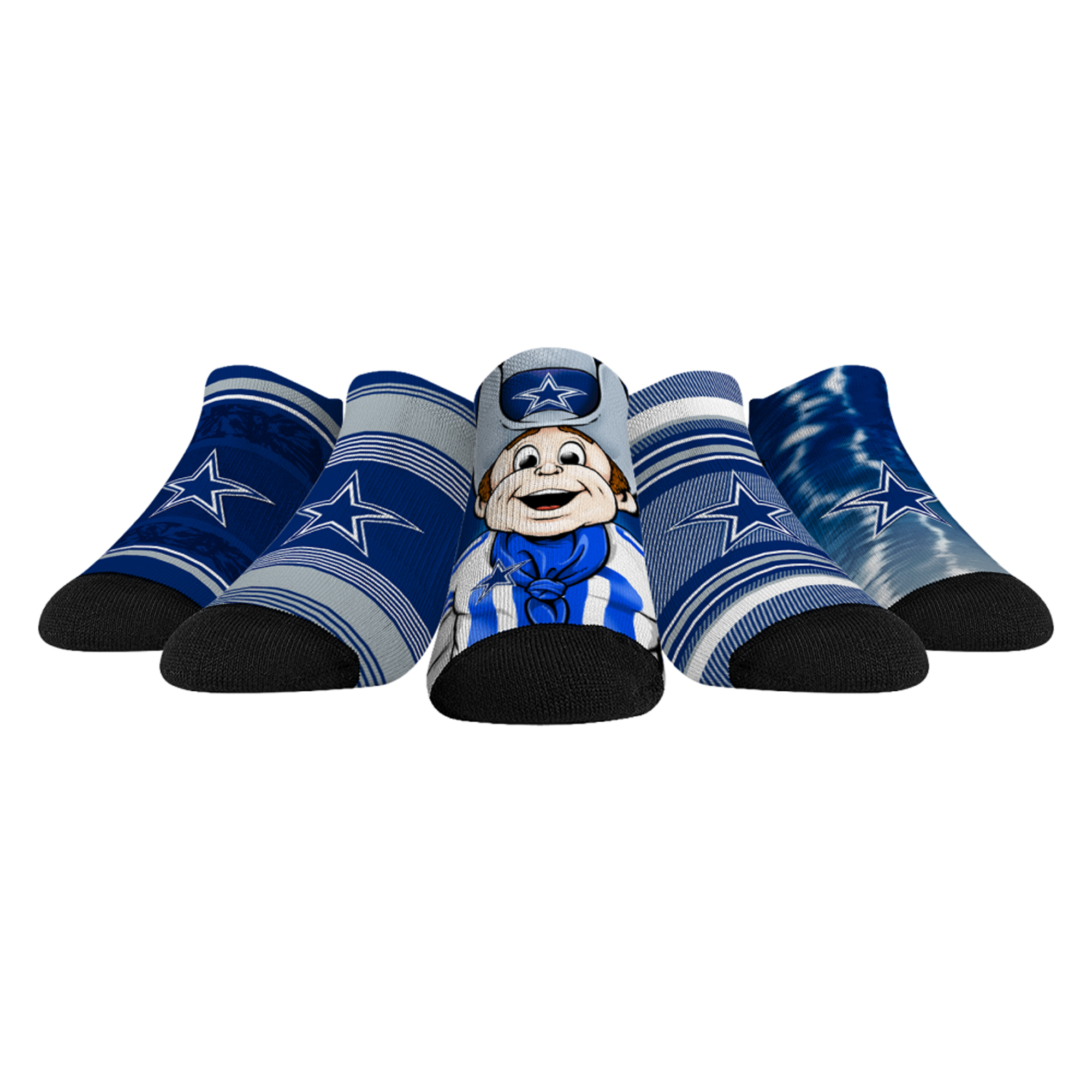 Unisex Rock Em Royal Dallas Cowboys Super Fan Five-Pack Low-Cut Socks Set