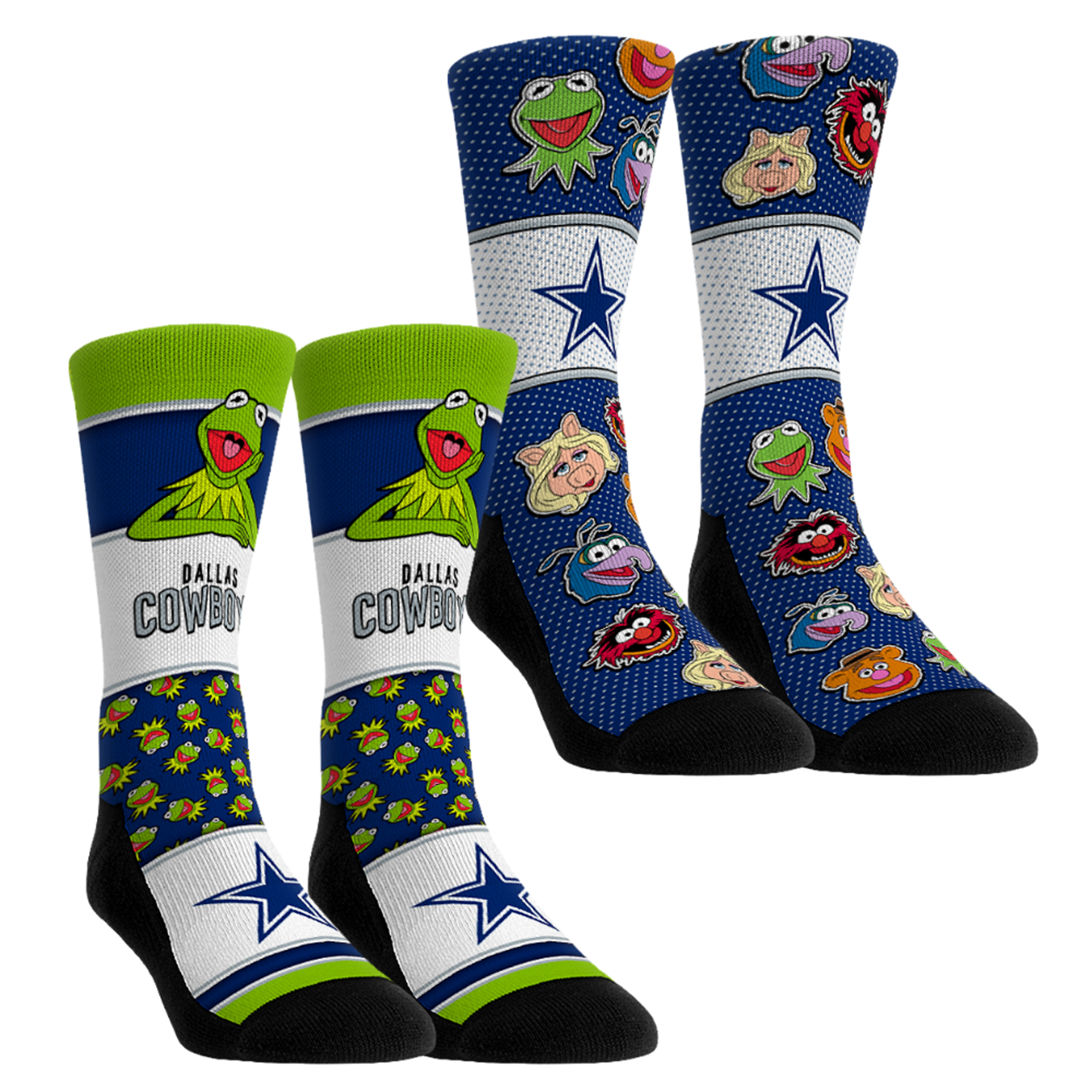 Unisex Rock Em Royal Dallas Cowboys Muppets Two-Pack Crew Socks Set