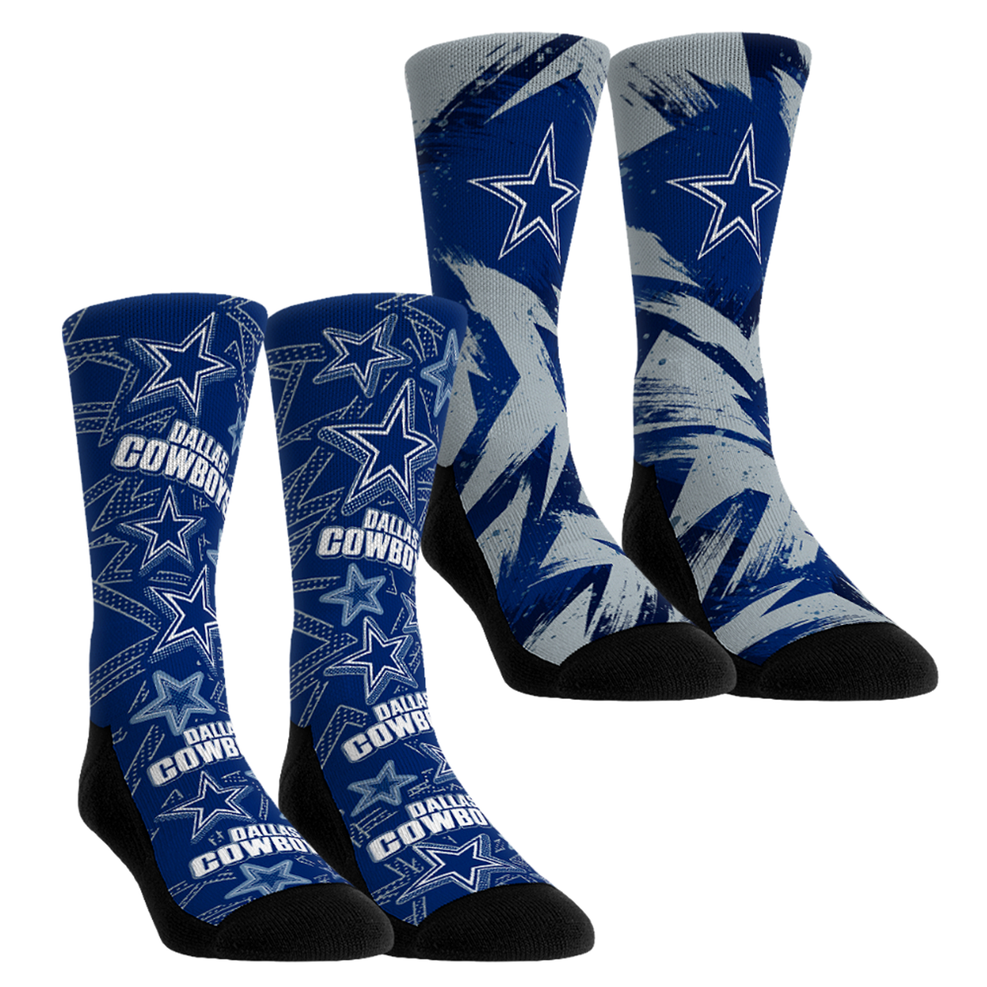 Unisex Rock Em Royal Dallas Cowboys Game Day Two-Pack Crew Socks Set