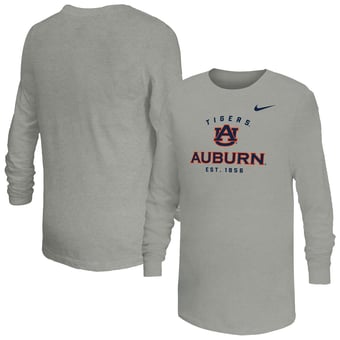 Youth Nike  Gray Auburn Tigers Legend Dri-FIT Long Sleeve T-Shirt