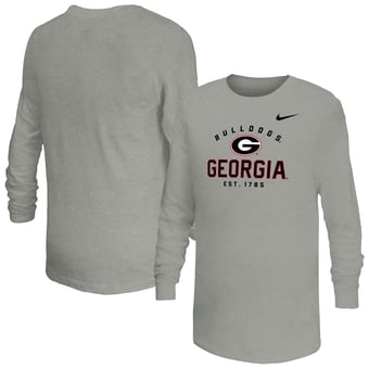 Youth Nike  Gray Georgia Bulldogs Legend Dri-FIT Long Sleeve T-Shirt