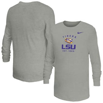 Youth Nike  Gray LSU Tigers Legend Dri-FIT Long Sleeve T-Shirt