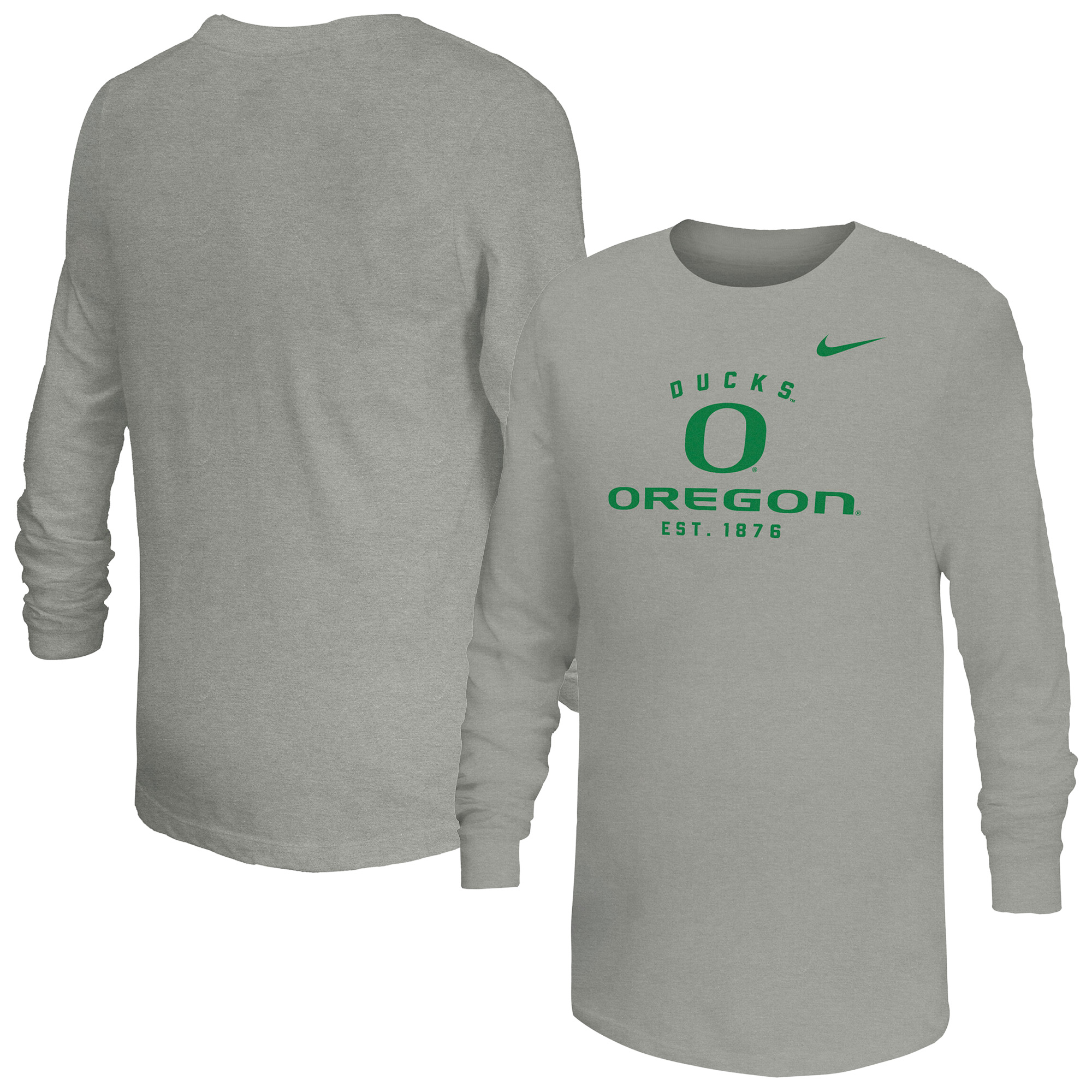 Youth Nike Gray Oregon Ducks Legend Dri-FIT Long Sleeve T-Shirt Youth Nike Gray Oregon Ducks Legend Dri-FIT Long Sleeve T-Shirt