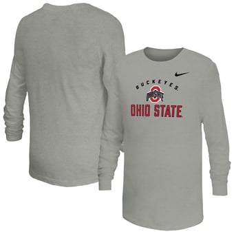 Youth Nike  Gray Ohio State Buckeyes Legend Dri-FIT Long Sleeve T-Shirt