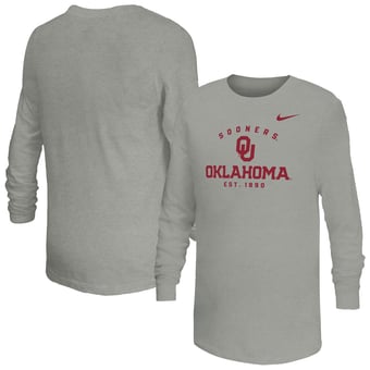 Youth Nike  Gray Oklahoma Sooners Legend Dri-FIT Long Sleeve T-Shirt
