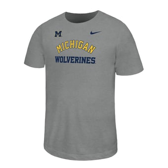 Youth Nike  Heather Gray Michigan Wolverines Legend Dri-FIT T-Shirt
