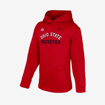 Youth Nike  Scarlet Ohio State Buckeyes Arched Therma-FIT Hoodie