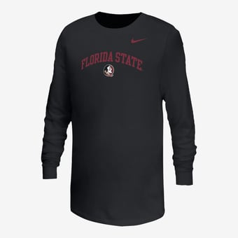 Youth Nike  Black Florida State Seminoles Arched Core Long Sleeve T-Shirt