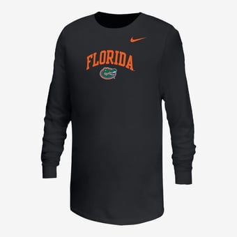 Youth Nike  Black Florida Gators Arched Core Long Sleeve T-Shirt